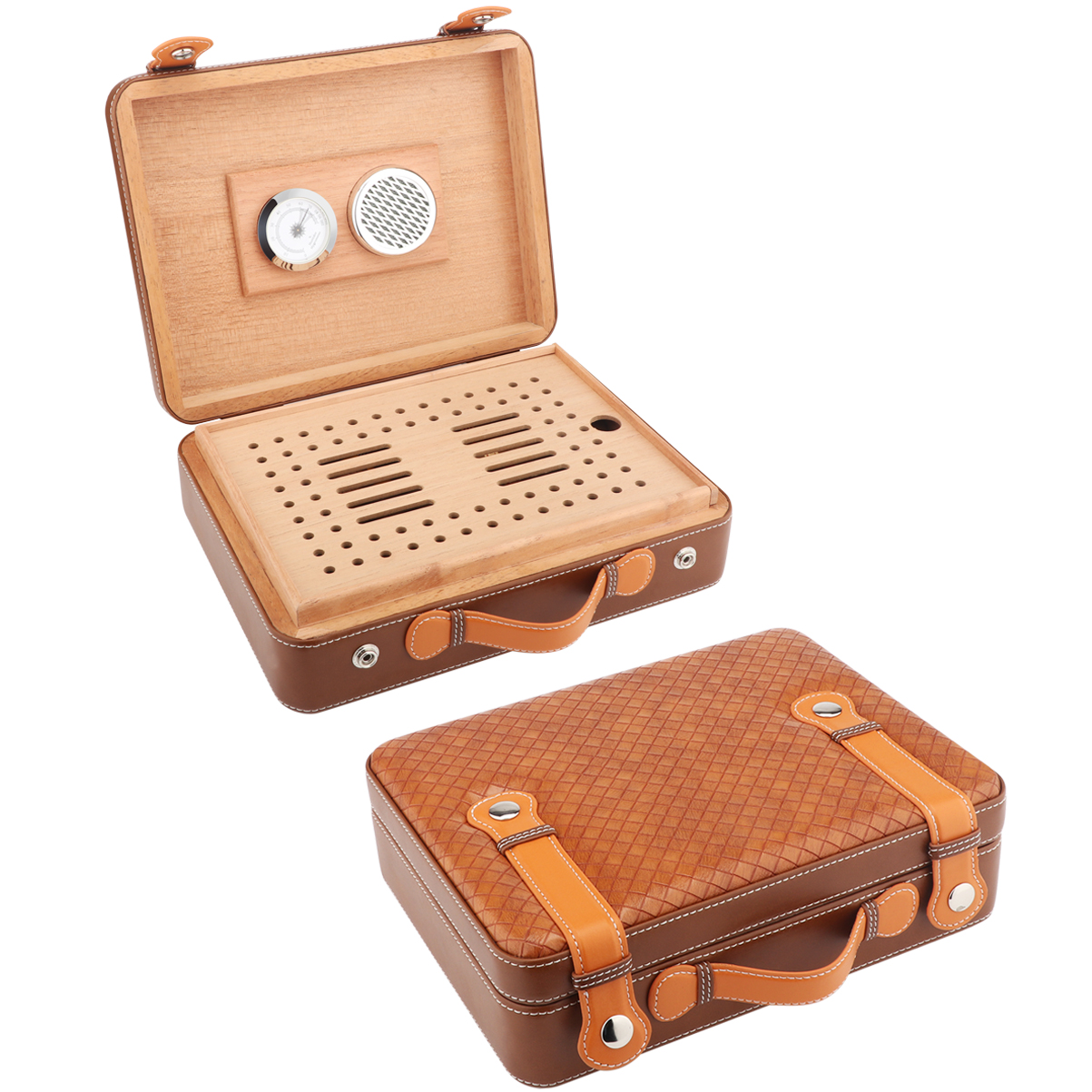 Home Fragrance Maple Walnut - XIFEI Travel Cigar Humidor Box W/Hygrometer