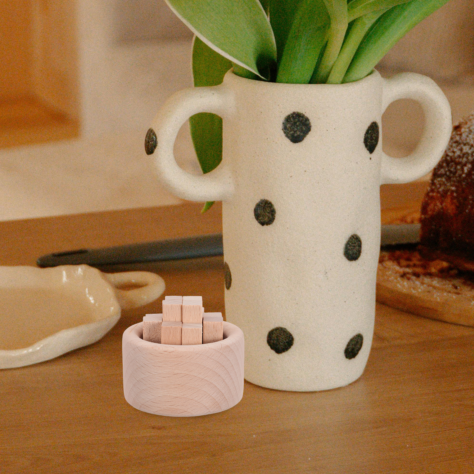 Home Fragrance Oils - 4Pcs Mini Essential Oil Diffuser Wood