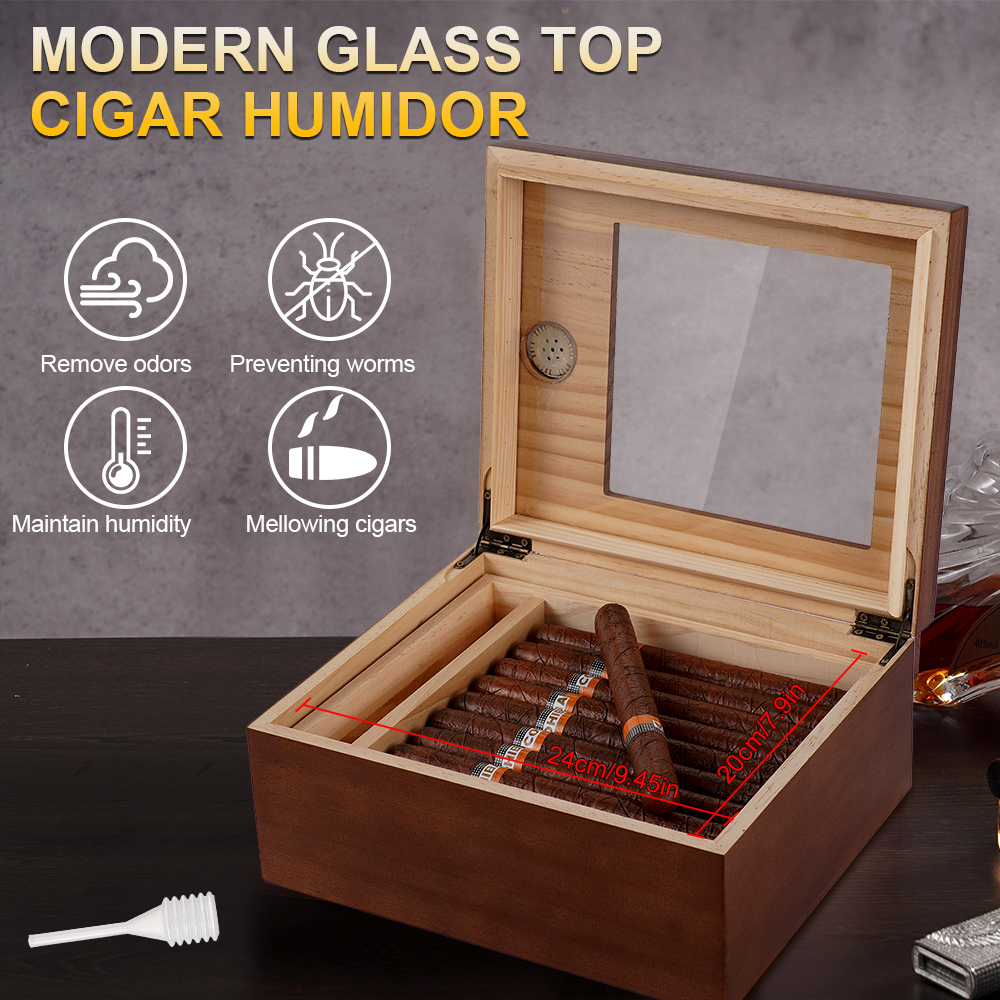 Cigar Humidor Box Cigar Case w - Home Fragrance Maple Walnut ulasan dan harga
