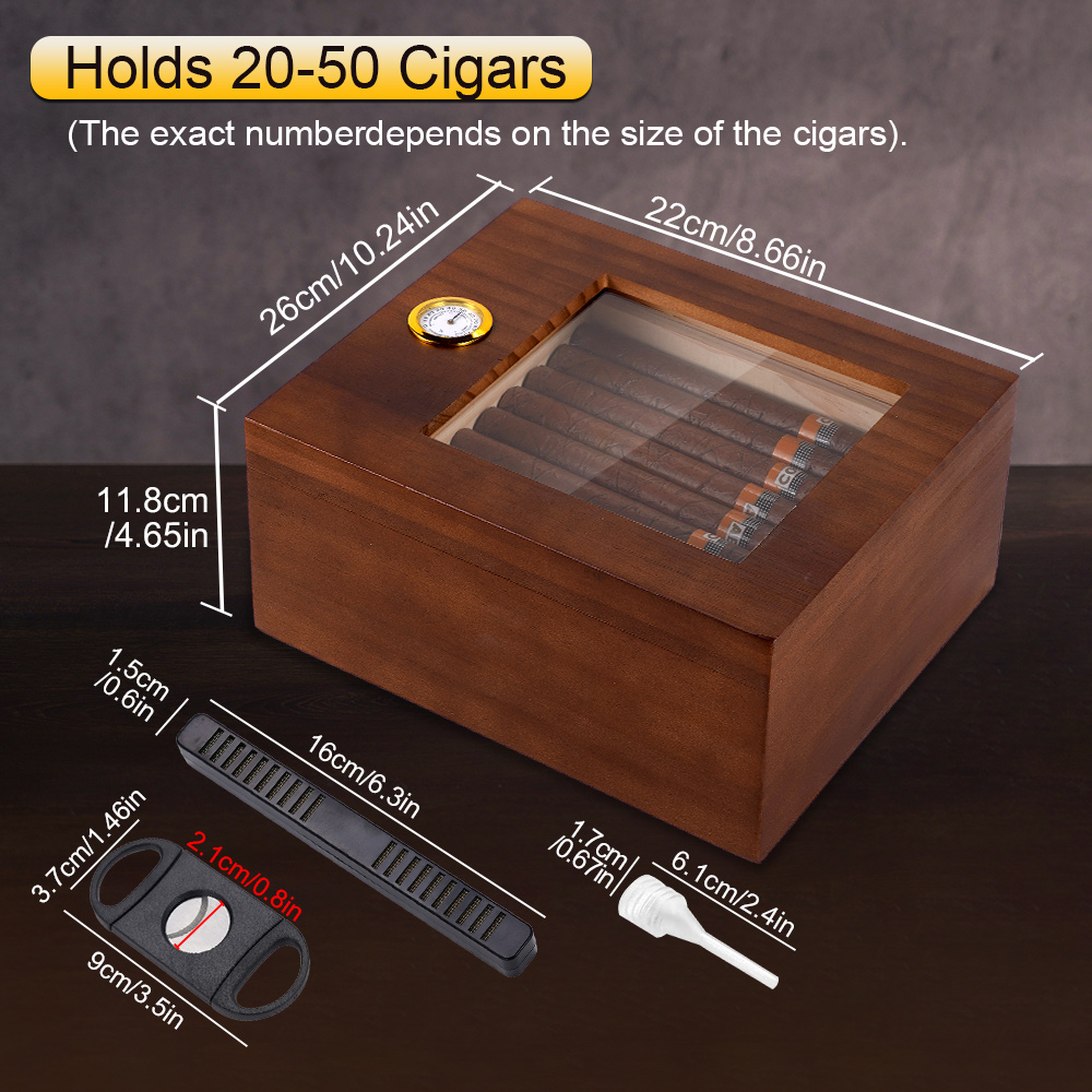 Cigar Humidor Box Cigar Case w - Home Fragrance Maple Walnut ulasan dan harga