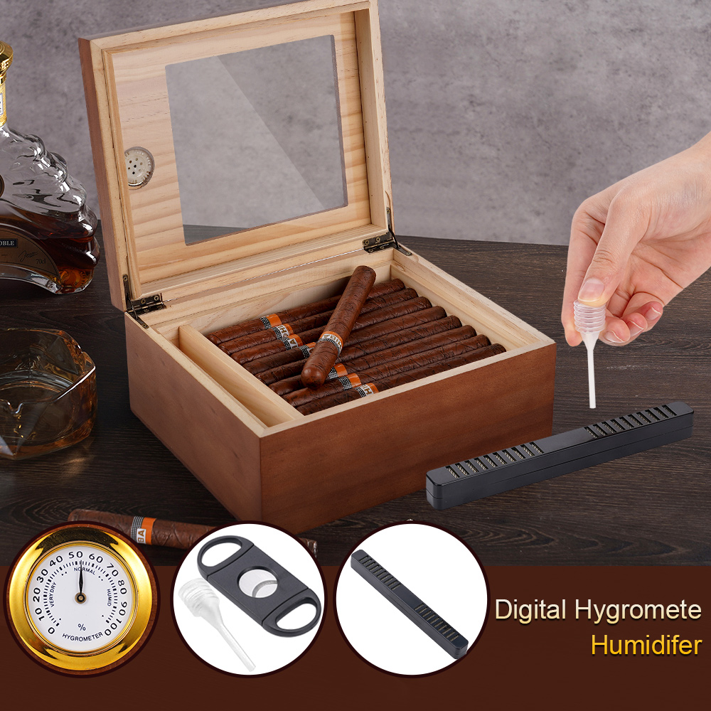 Cigar Humidor Box Cigar Case w - Home Fragrance Maple Walnut ulasan dan harga