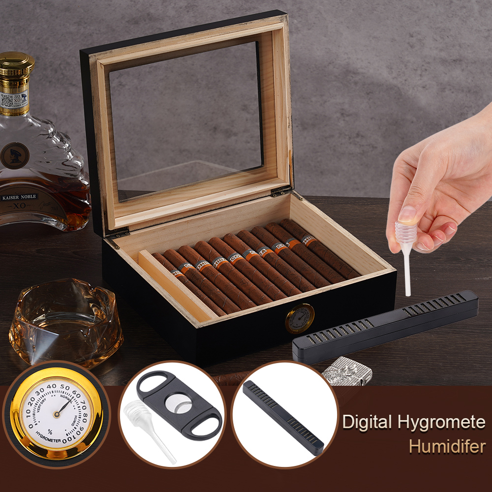 20-30 Cigar Humidor Cedar Wood - Home Fragrance Maple Walnut ulasan dan harga