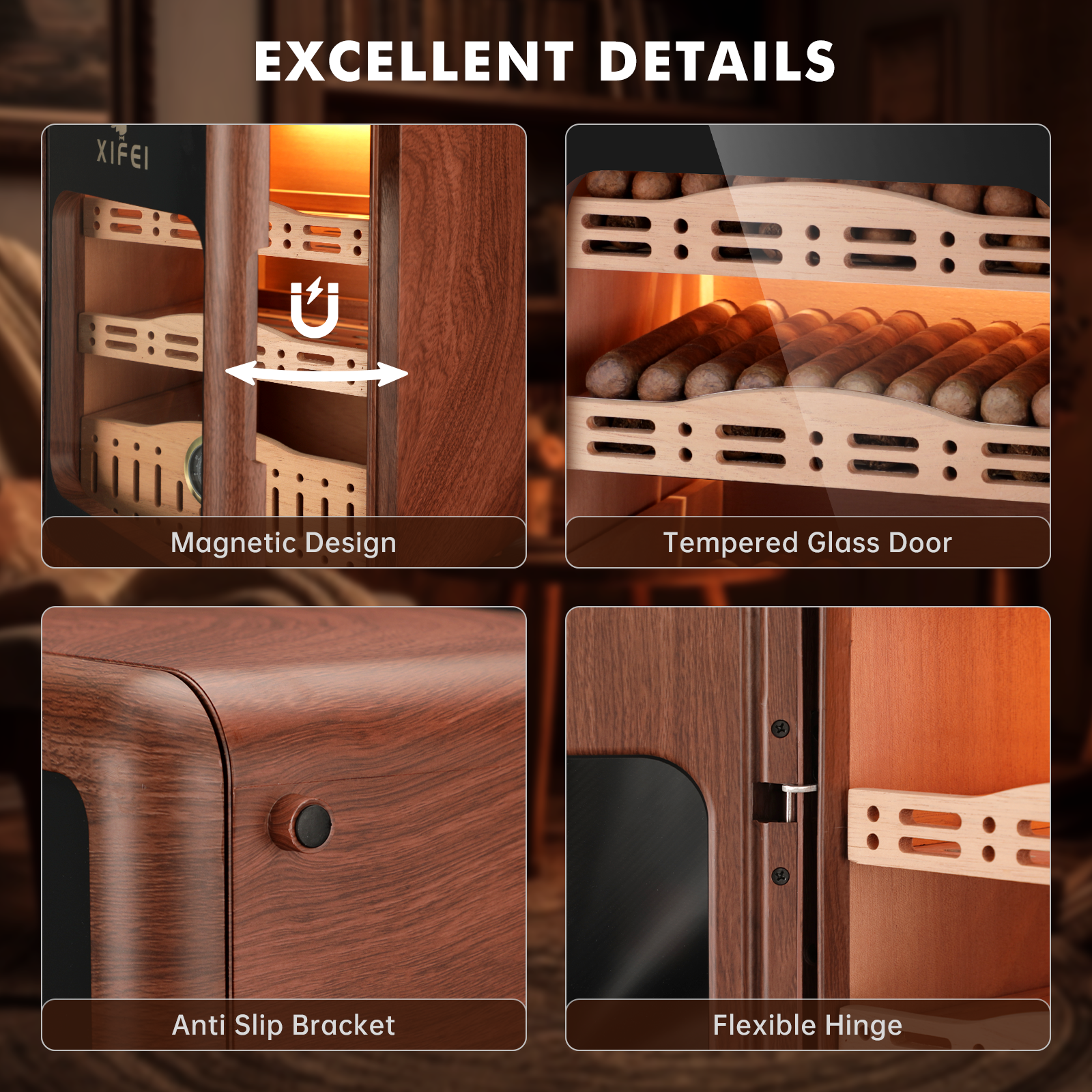 XIFEI Cigar Humidor,Cigar Humi - Home Fragrance Maple Walnut ulasan dan harga