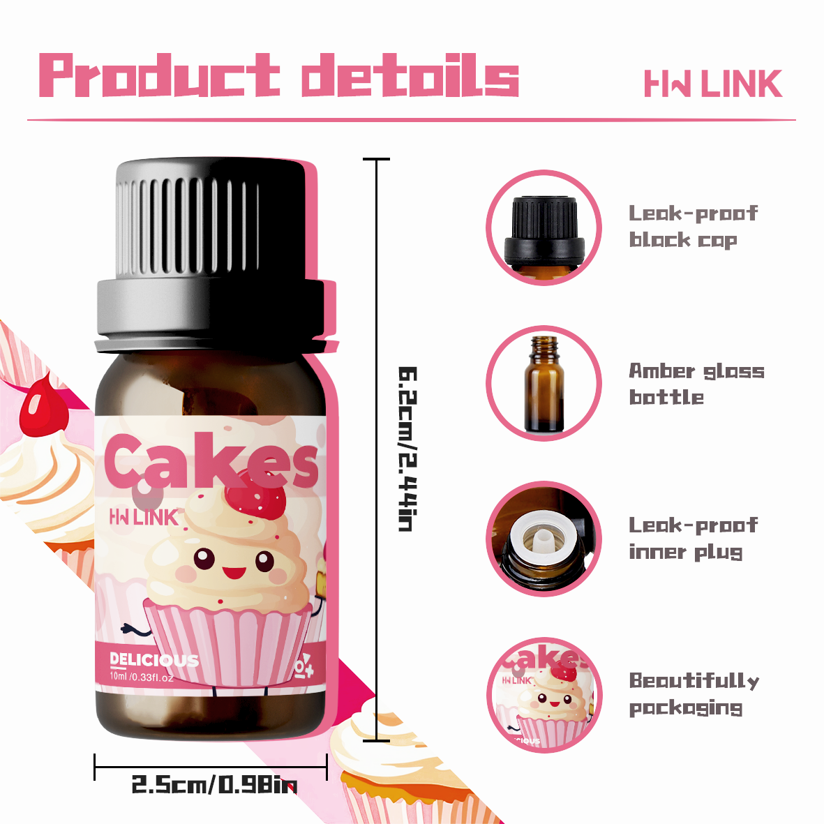 10ml Cakes Essential Oils Perf - Home Fragrance Oils ulasan dan harga