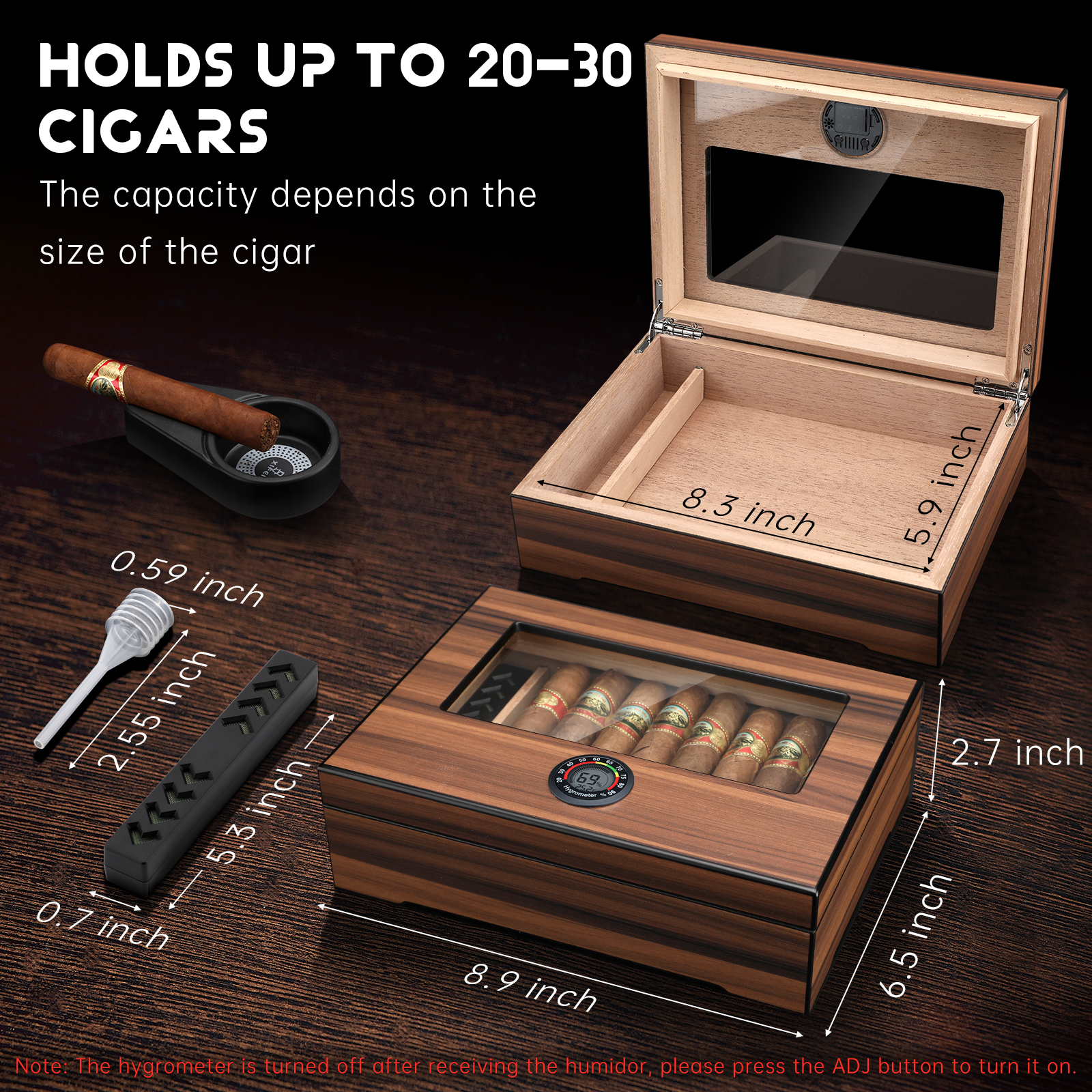 Cigar Humidor Box Cigar Case w - Home Fragrance Maple Walnut ulasan dan harga