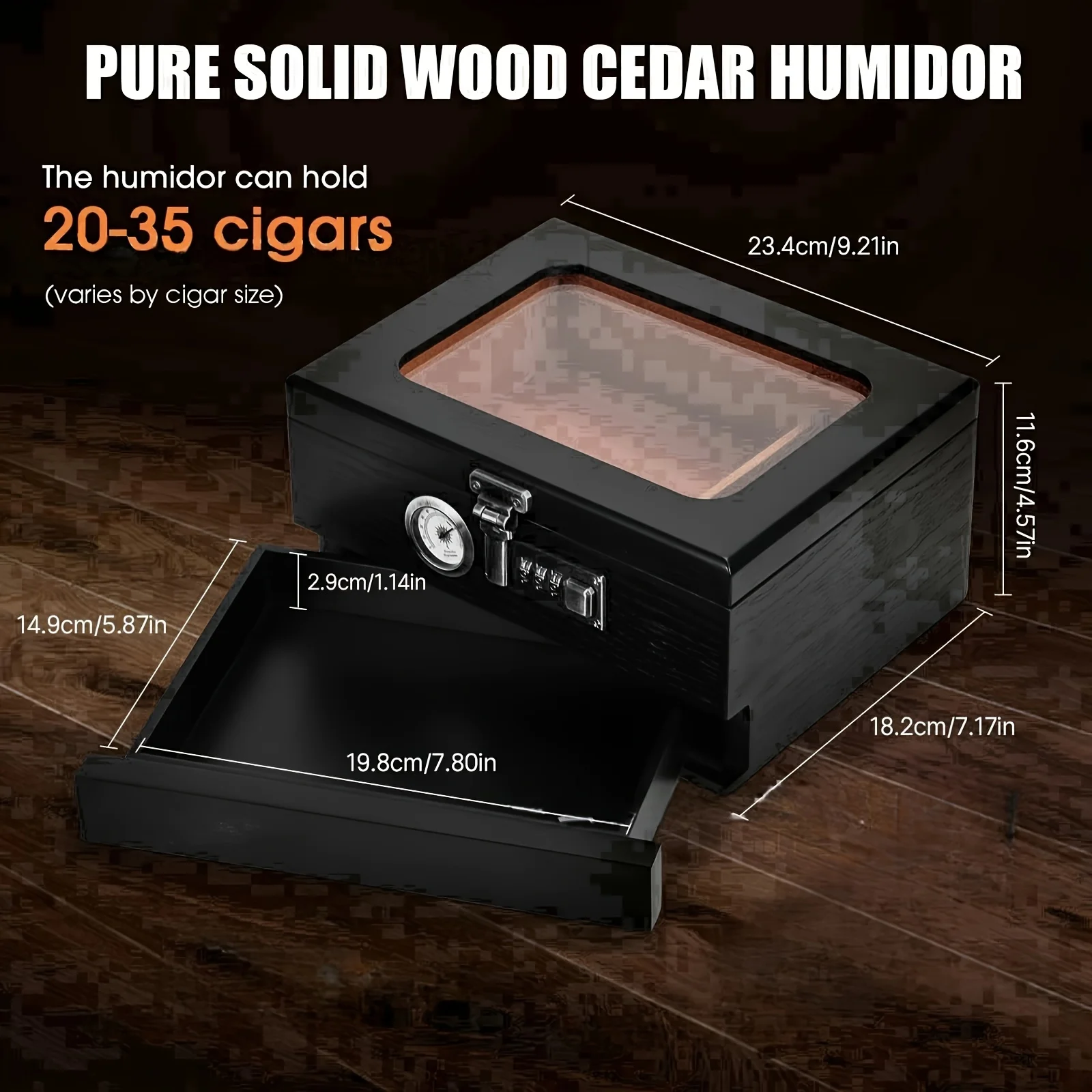 Snow-cedar wood cigar humidor, - Home Fragrance Maple Walnut ulasan dan harga