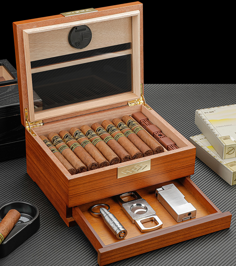2026 New Cigar Humidor Humidif - Home Fragrance Maple Walnut ulasan dan harga