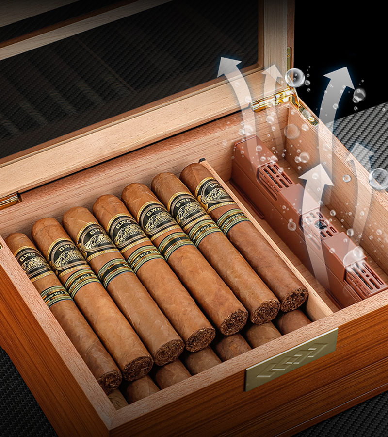 2026 New Cigar Humidor Humidif - Home Fragrance Maple Walnut ulasan dan harga